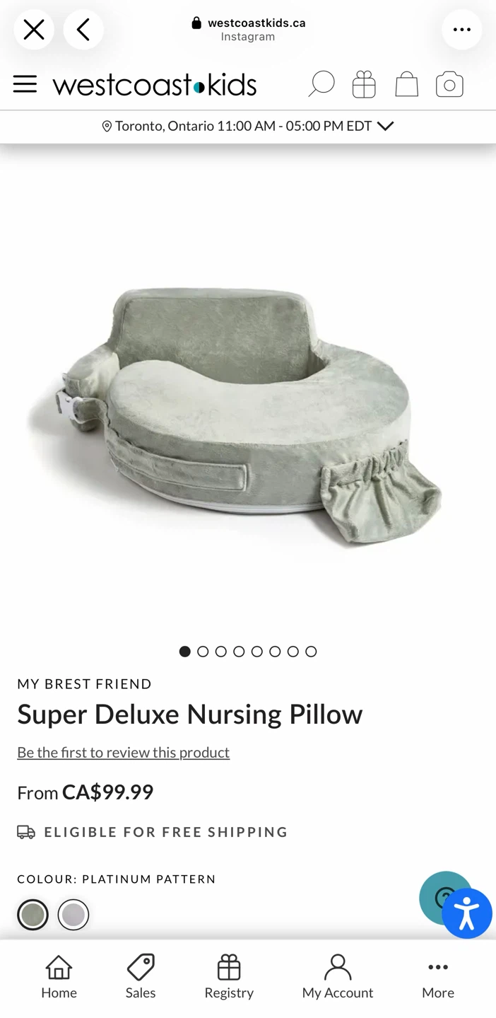 My Brest Friend Super Deluxe Nursing Pillow - Platinum Pattern