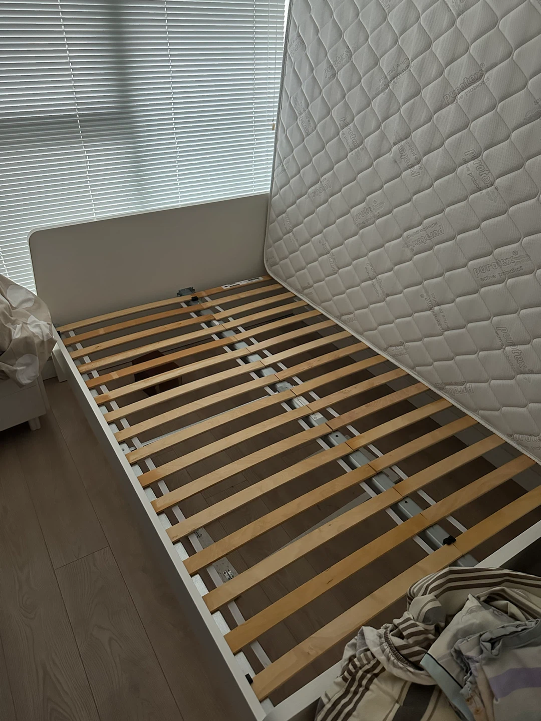 IKEA SLÄKT white bed frame - full/double size 99% new