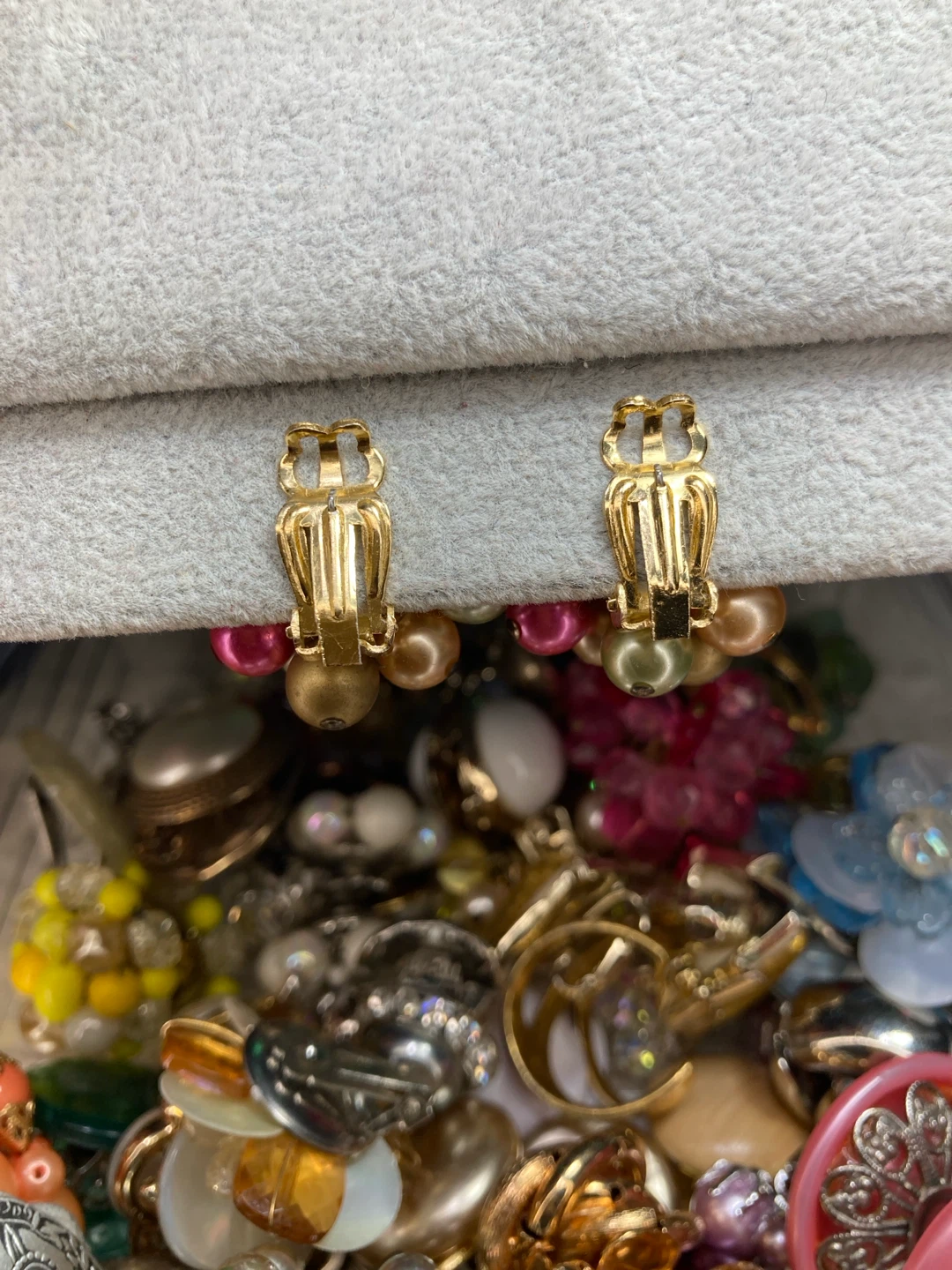 Cluster Bead Clip-On Earrings - photo 2