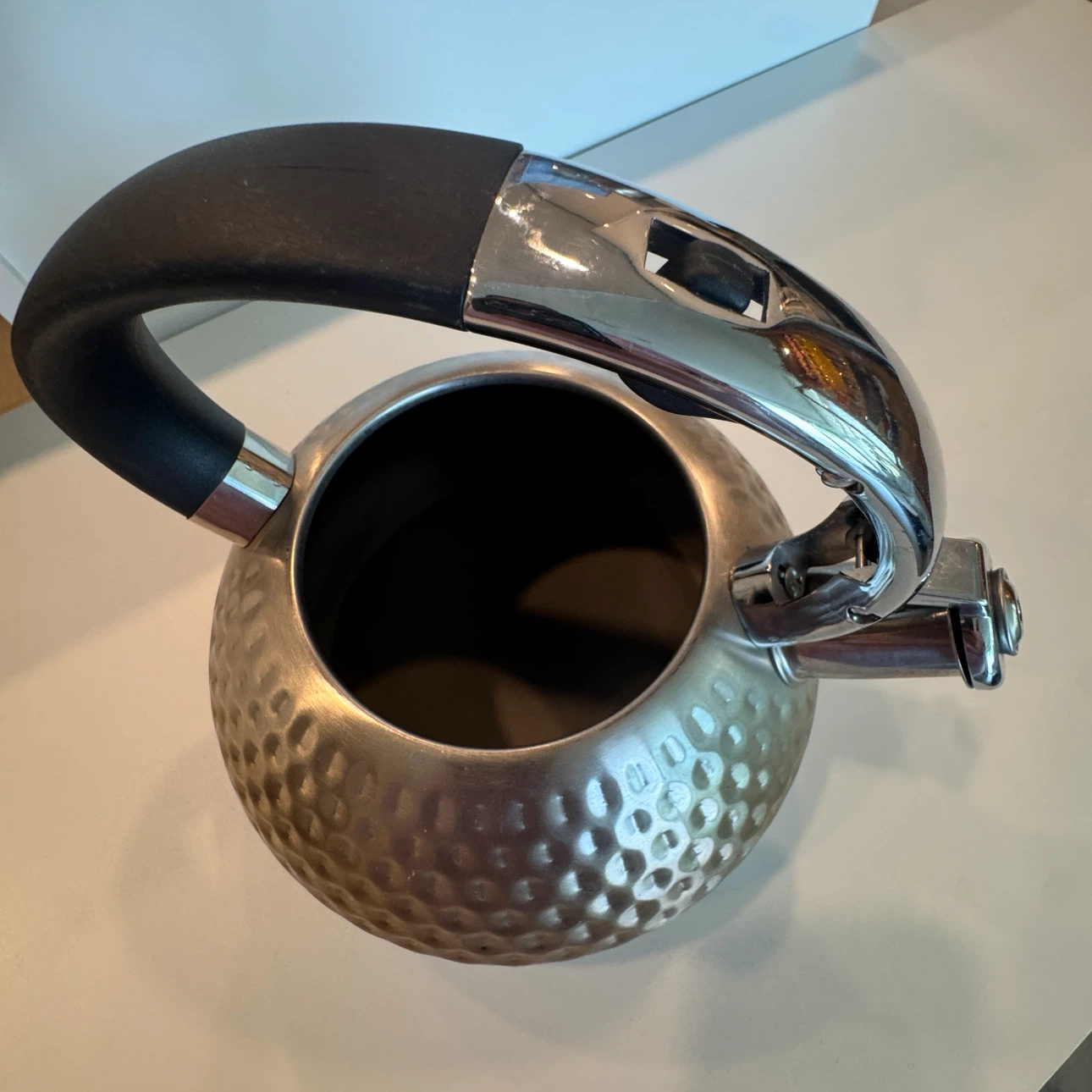 Hammered Stainless Steel Stovetop Kettle - photo 3