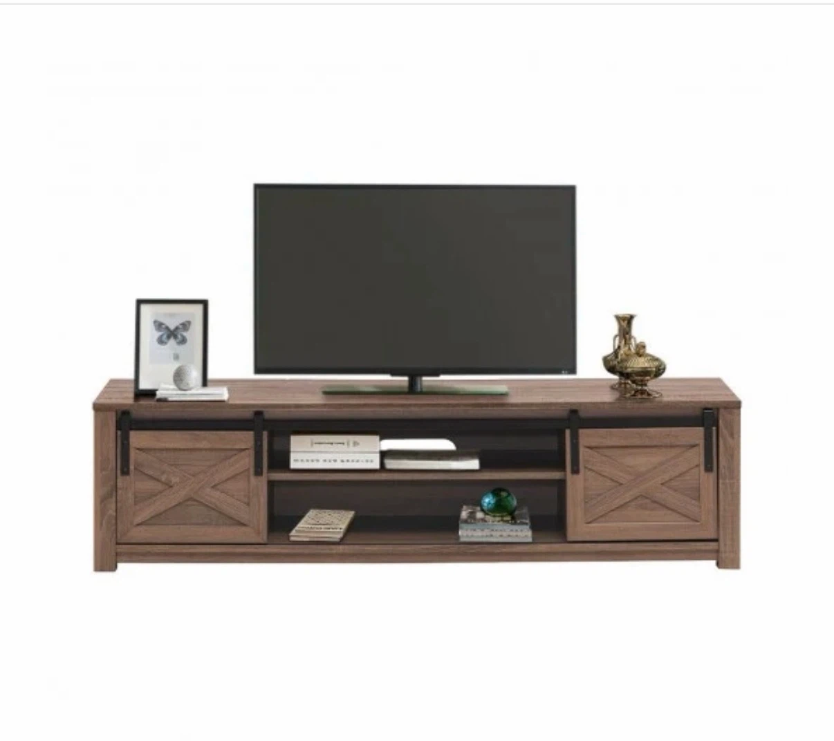 Costway 65" Flat Sliding Barn Door TV Stand