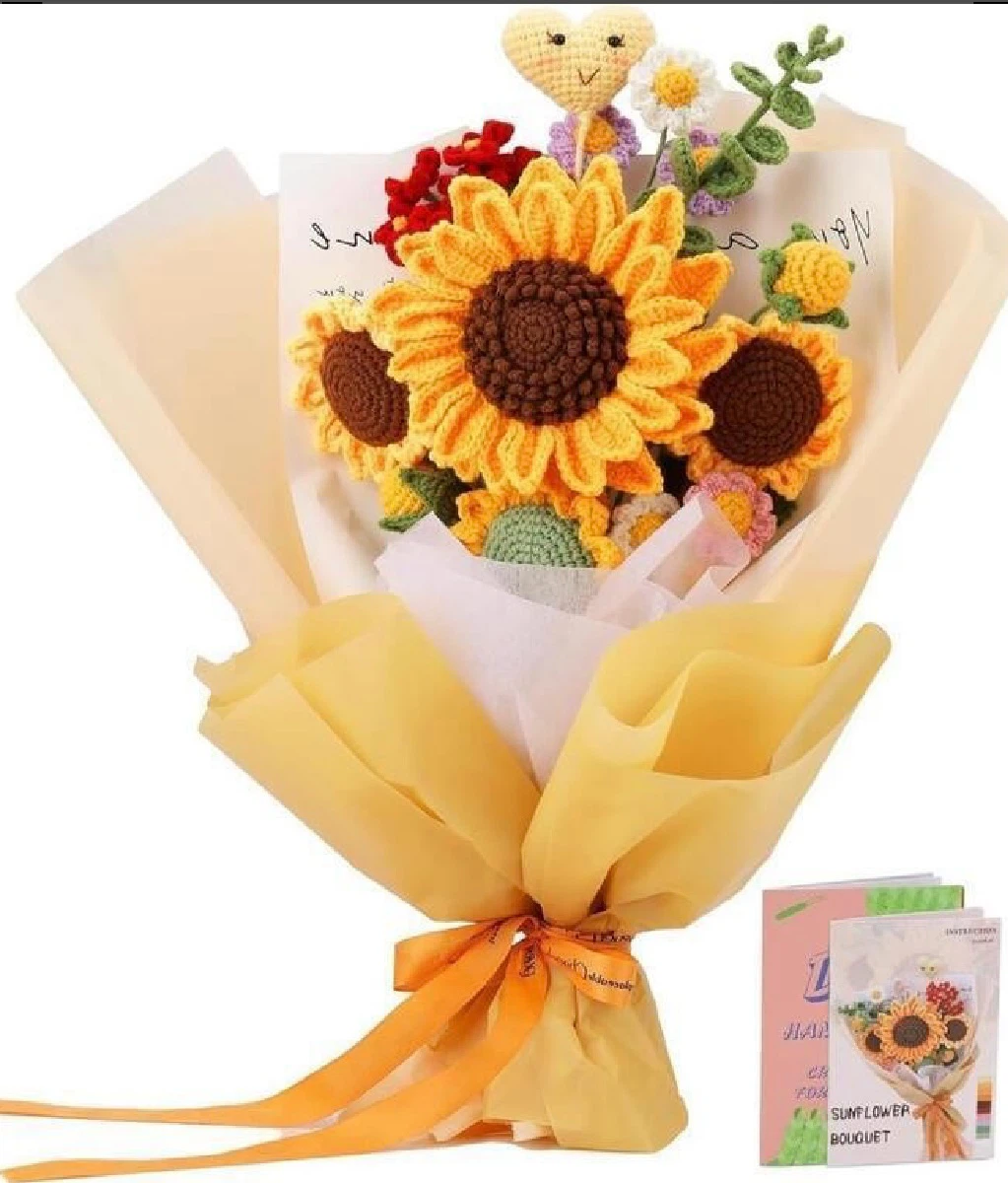 Crochet Kit for Beginners - Sunflower Bouquet