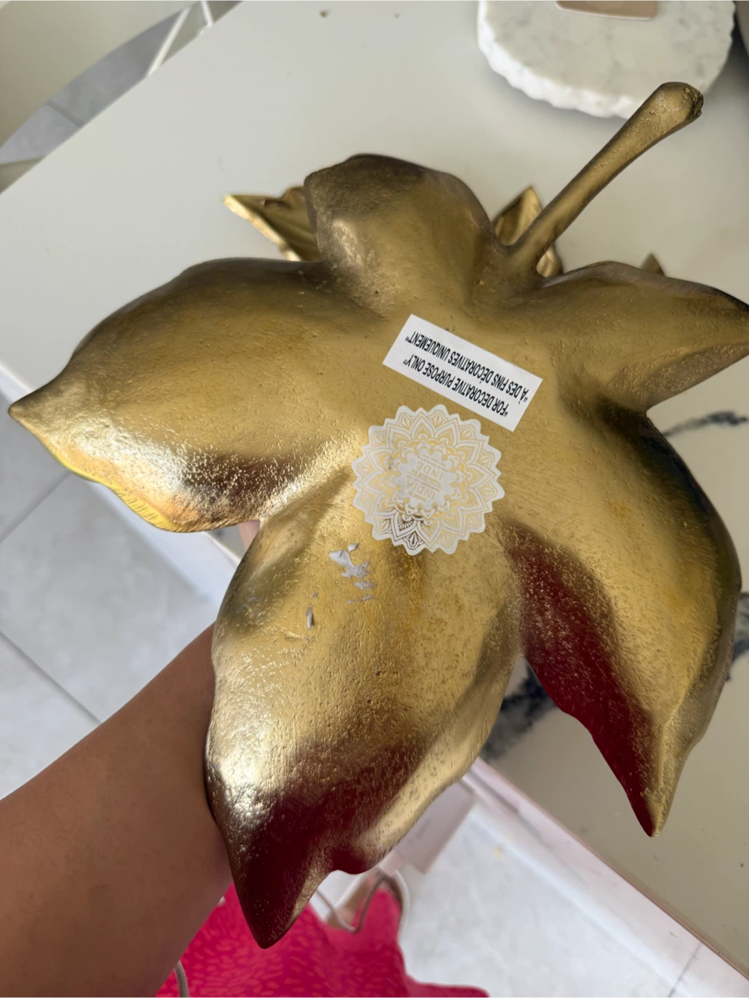 Gold Maple Leaf Decorative Tray