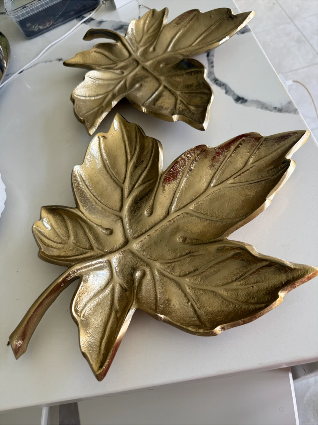 Gold Maple Leaf Decorative Tray - photo 2