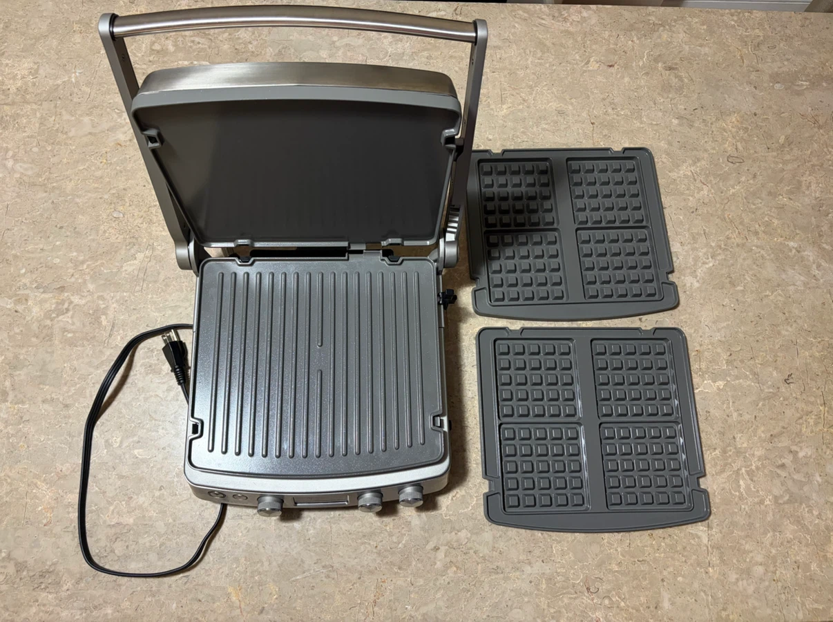 GreenPan Elite Grill & Griddle + Waffle Plates Bundle, Like New