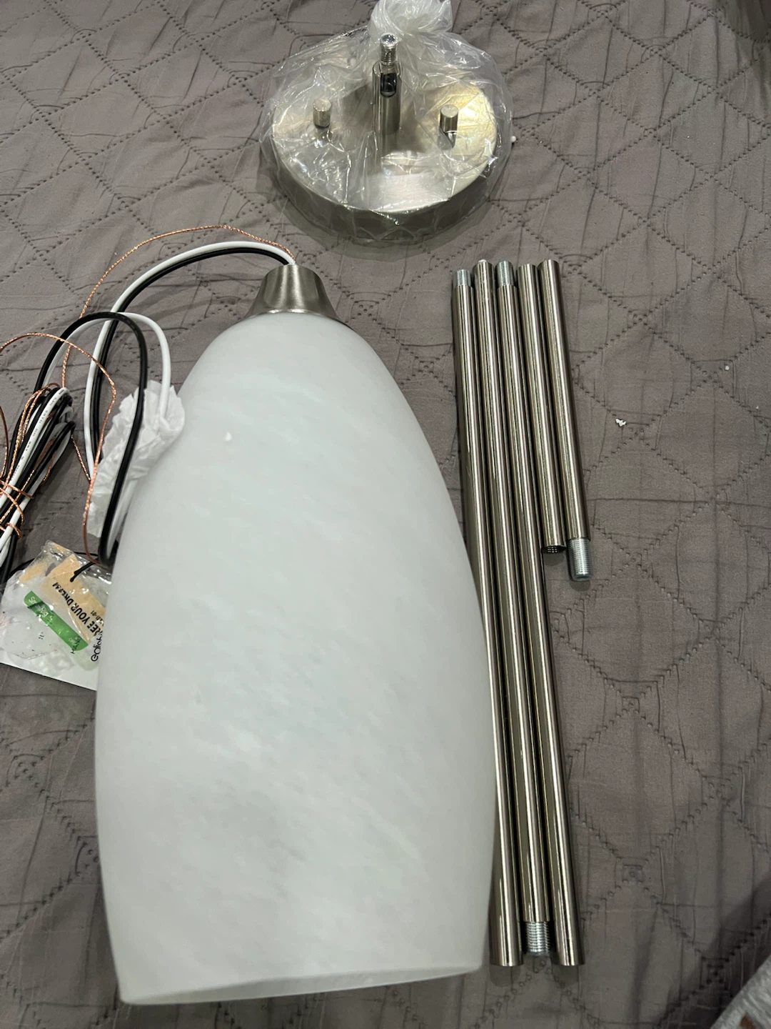 Glass Pendant Light Fixture - photo 5
