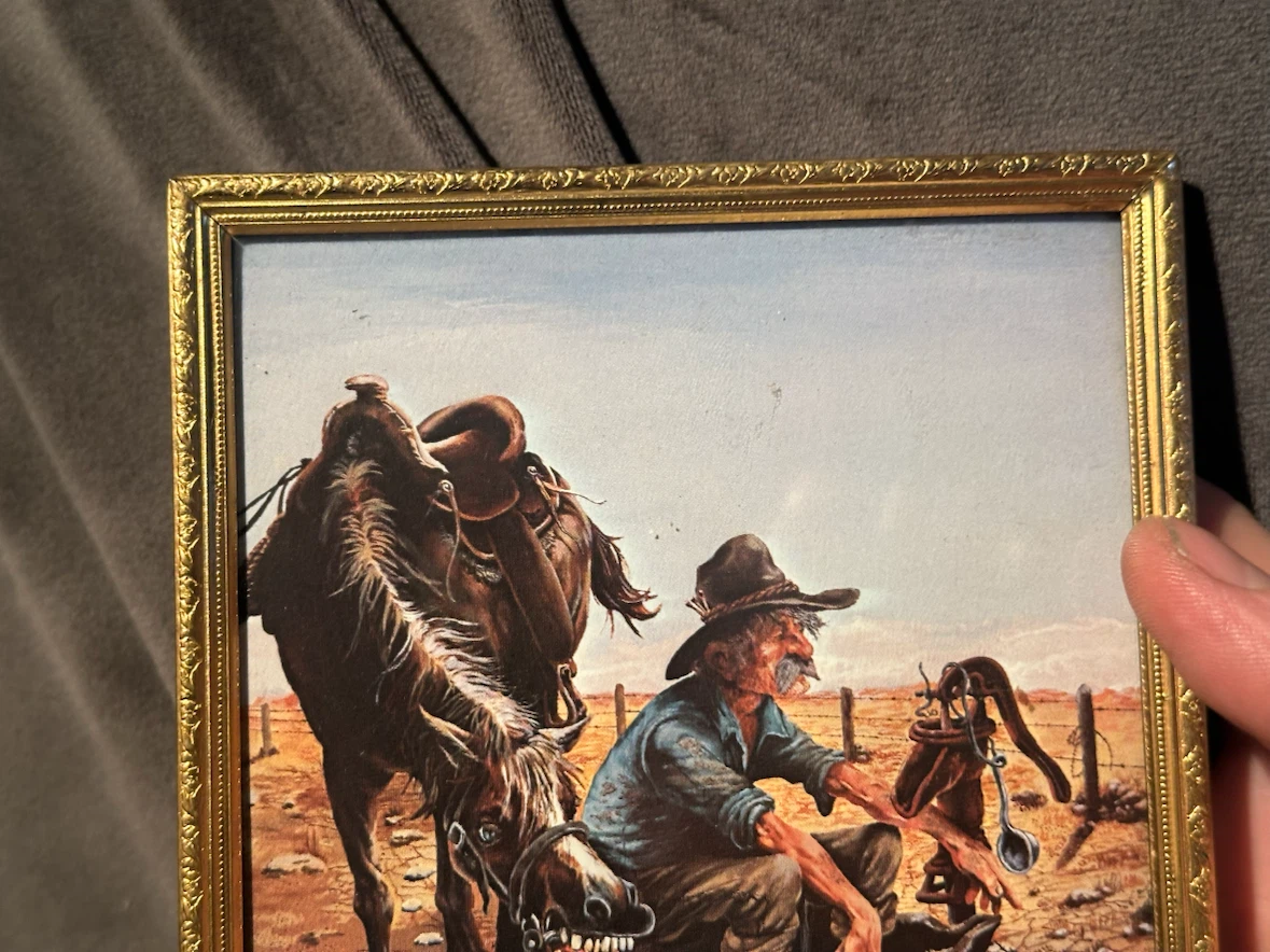 1970s Leanin Tree Print The Poisoned Waterhole Nate OwensNate - photo 2