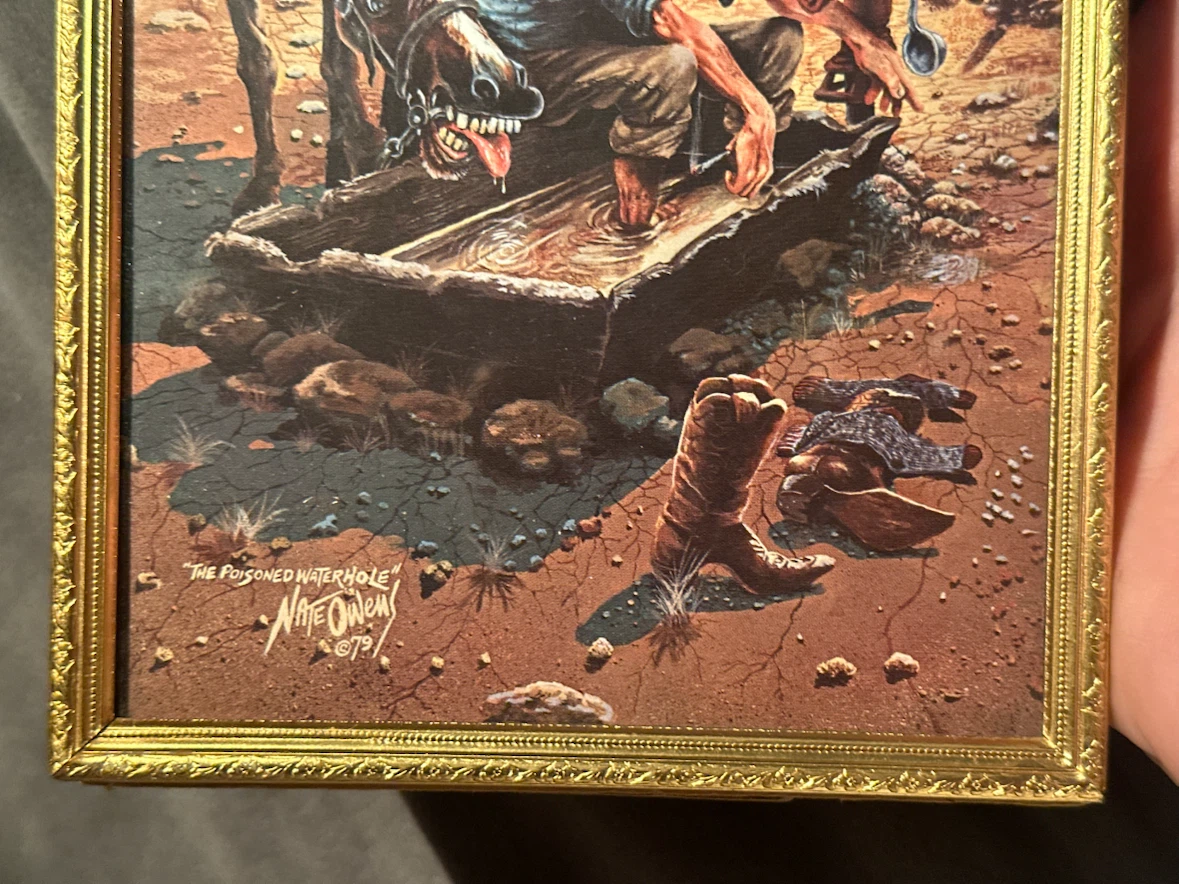 1970s Leanin Tree Print The Poisoned Waterhole Nate OwensNate - photo 3