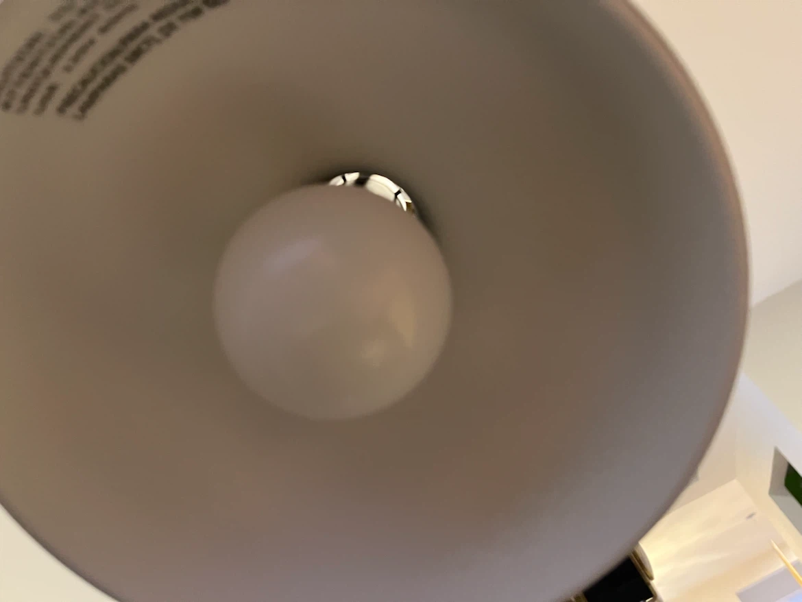IKEA Black Desk Lamp with Adjustable Arm and Bulb - photo 2