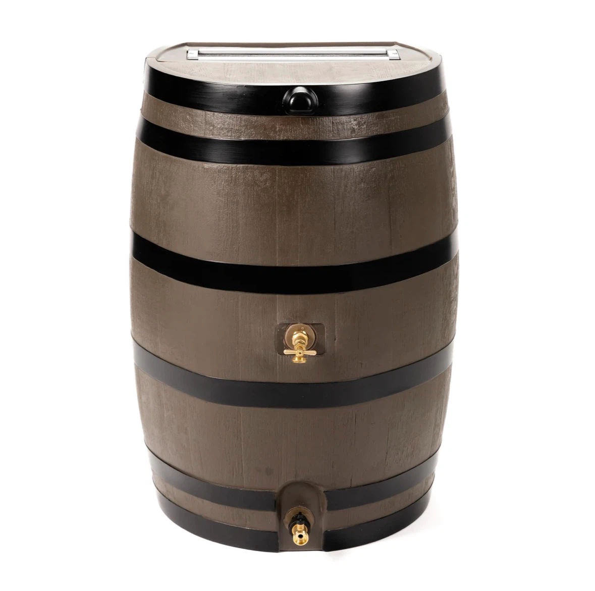 Brand New - RTS Flat Back Dual Spiggot Rain Barrel For Sale