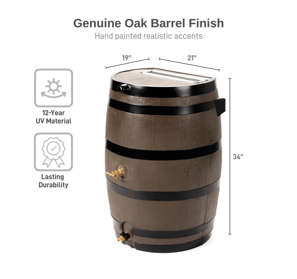 Brand New - RTS Flat Back Dual Spiggot Rain Barrel For Sale - photo 2