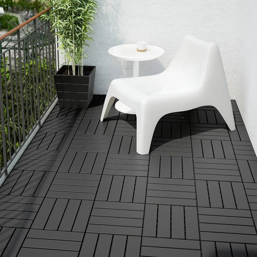 Installed turf and Decking Tiles - Wood and Composite Options