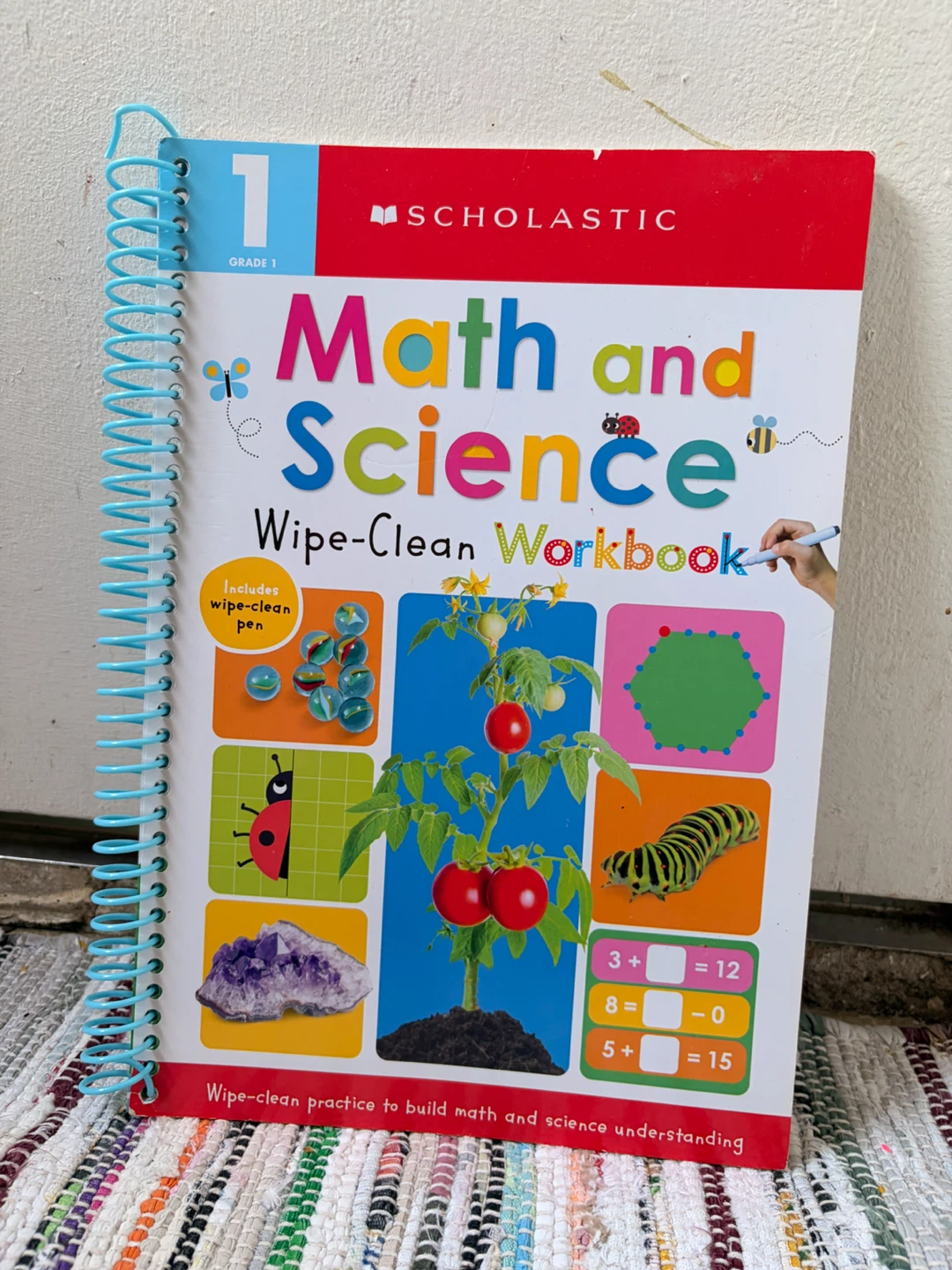 Math and science wipe clean book