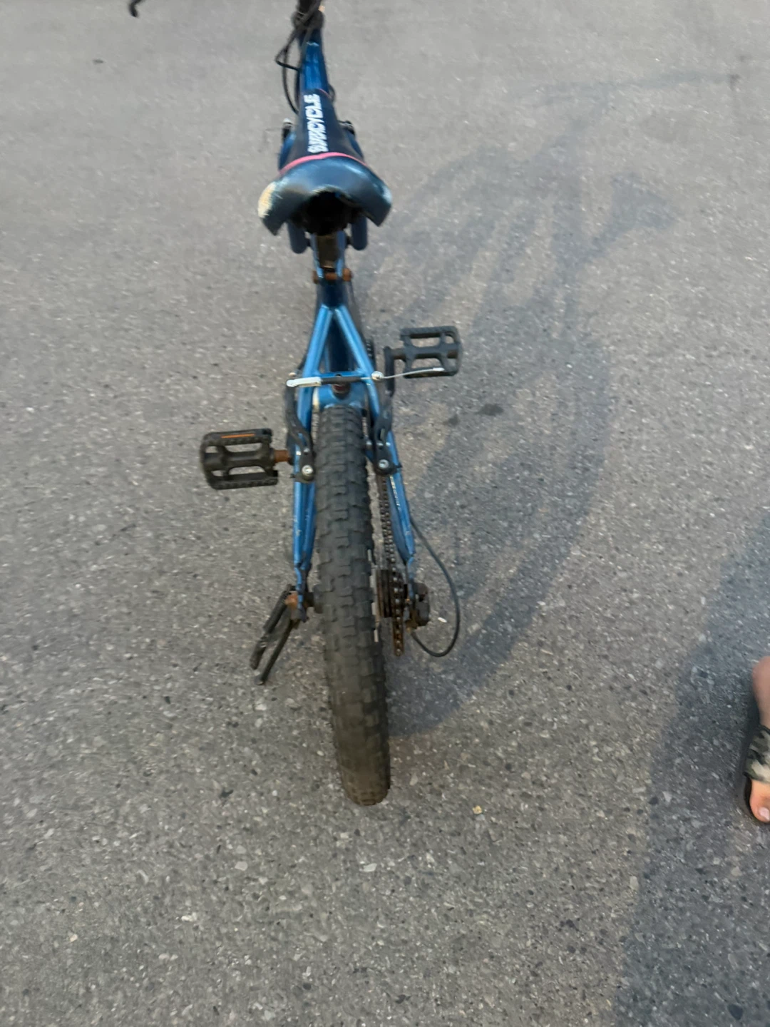 Blue Supercycle Kids Bike with Red Rims