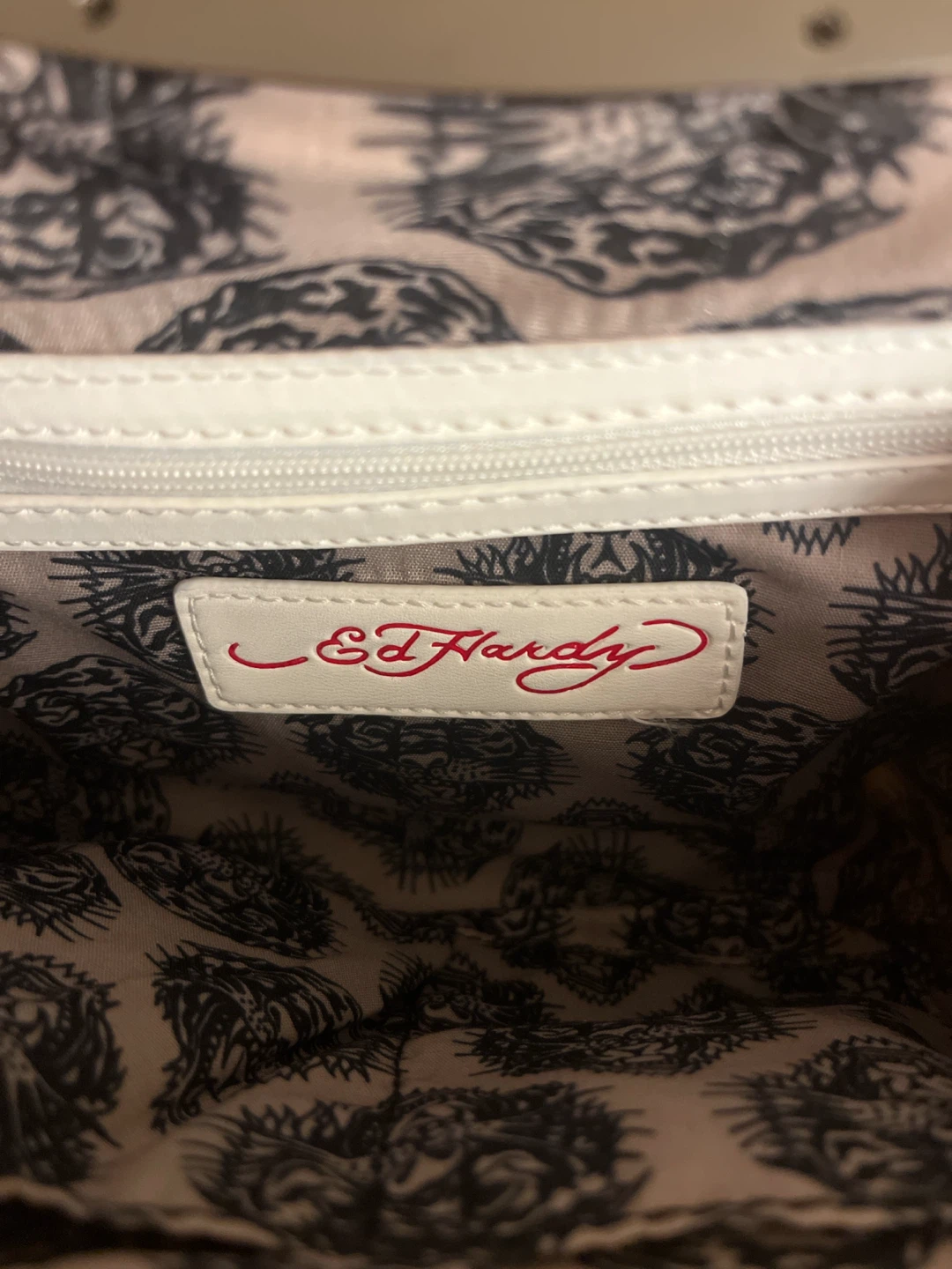 Ed Hardy White Handbag - photo 3