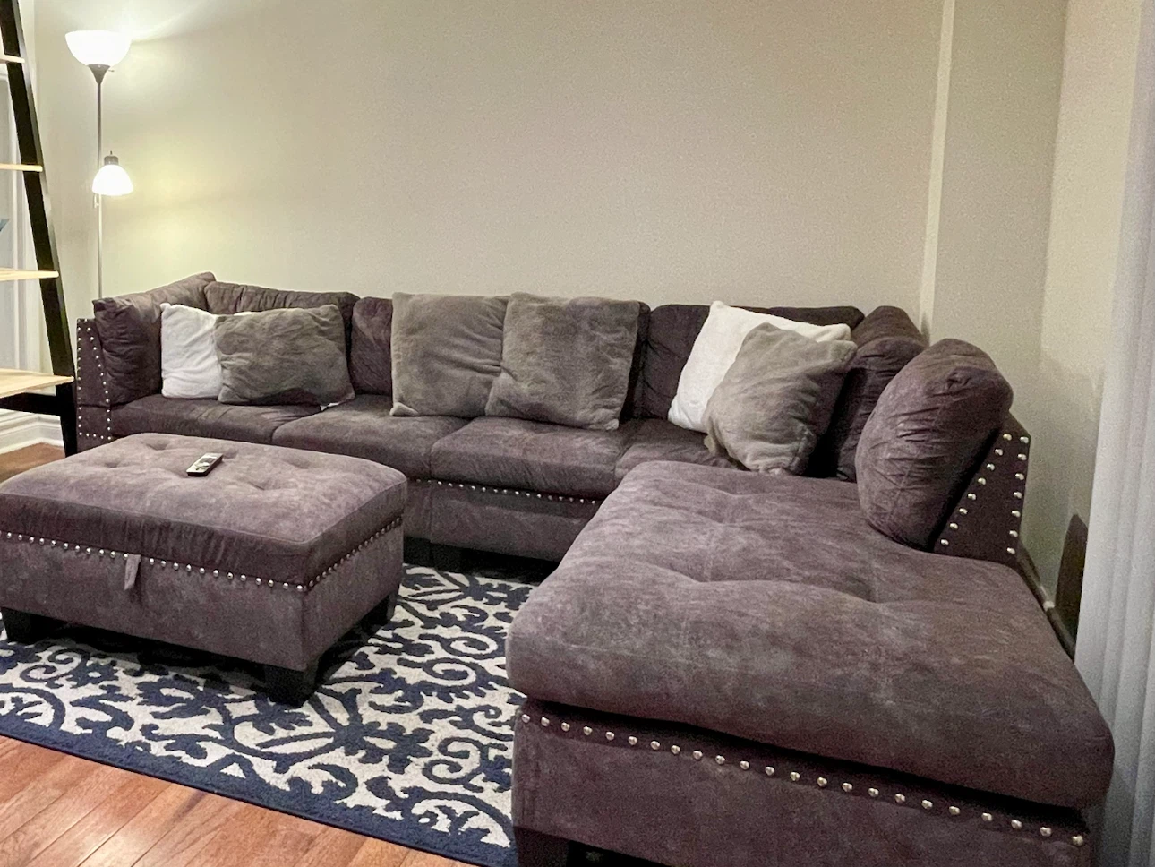 Sectional Sofa with Storage Ottoman