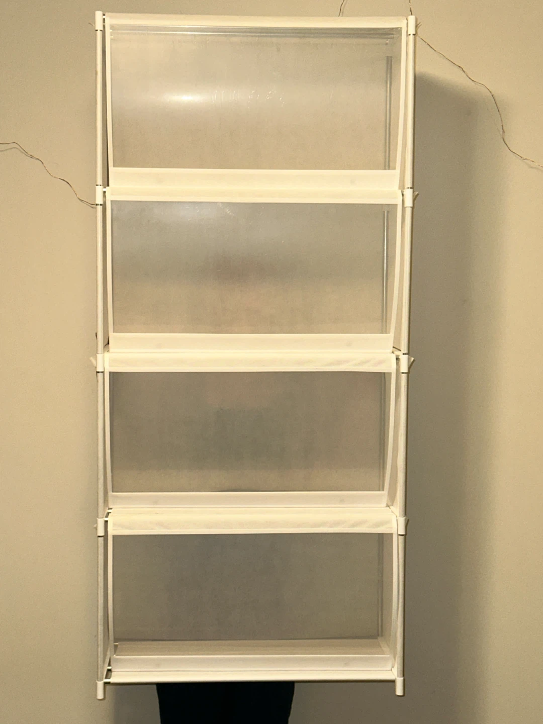 4-Tier Storage Cabinet with Transparent Flip Doors - photo 2