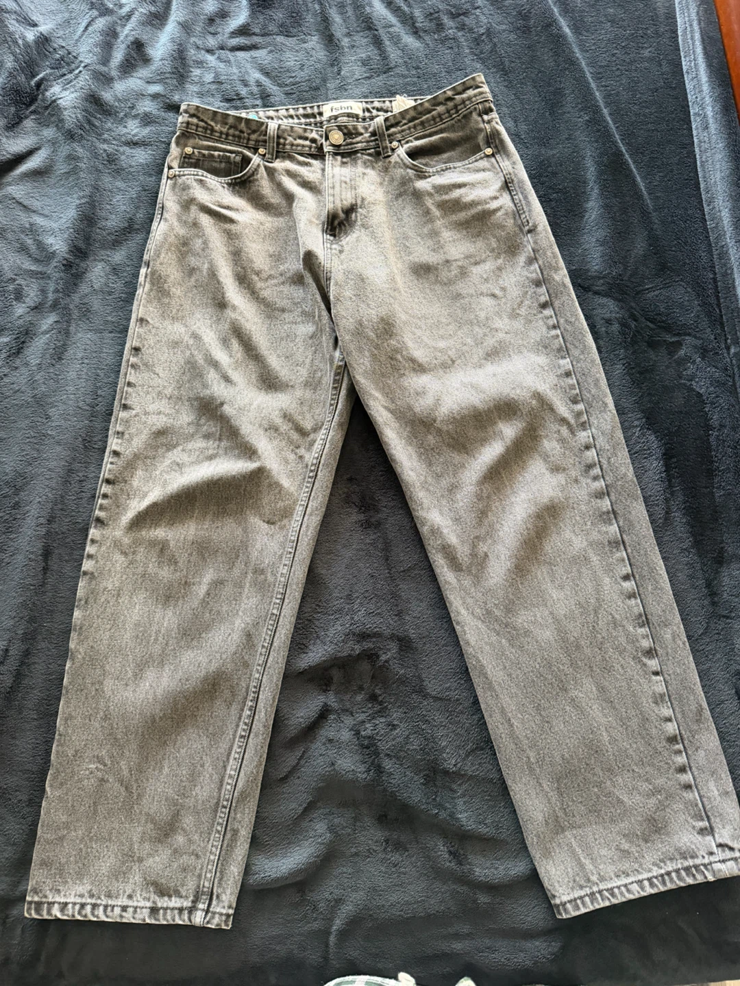 Grey Washed Denim Jeans