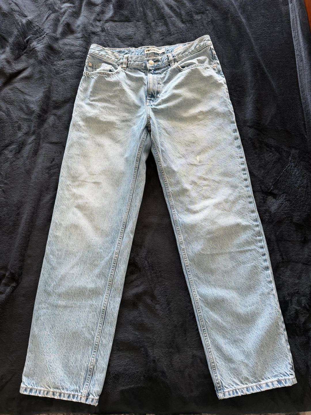 REVIEW Light Wash Wide Leg Jeans