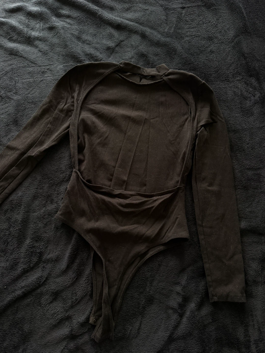 Black Long Sleeve Mock Neck Bodysuit - photo 2