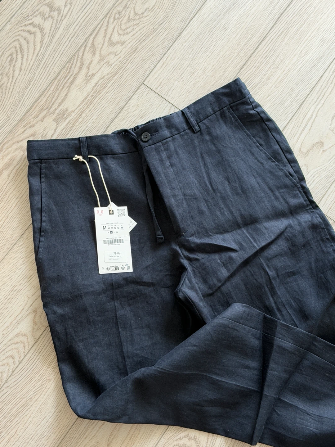 Zara 100% Linen Pants M