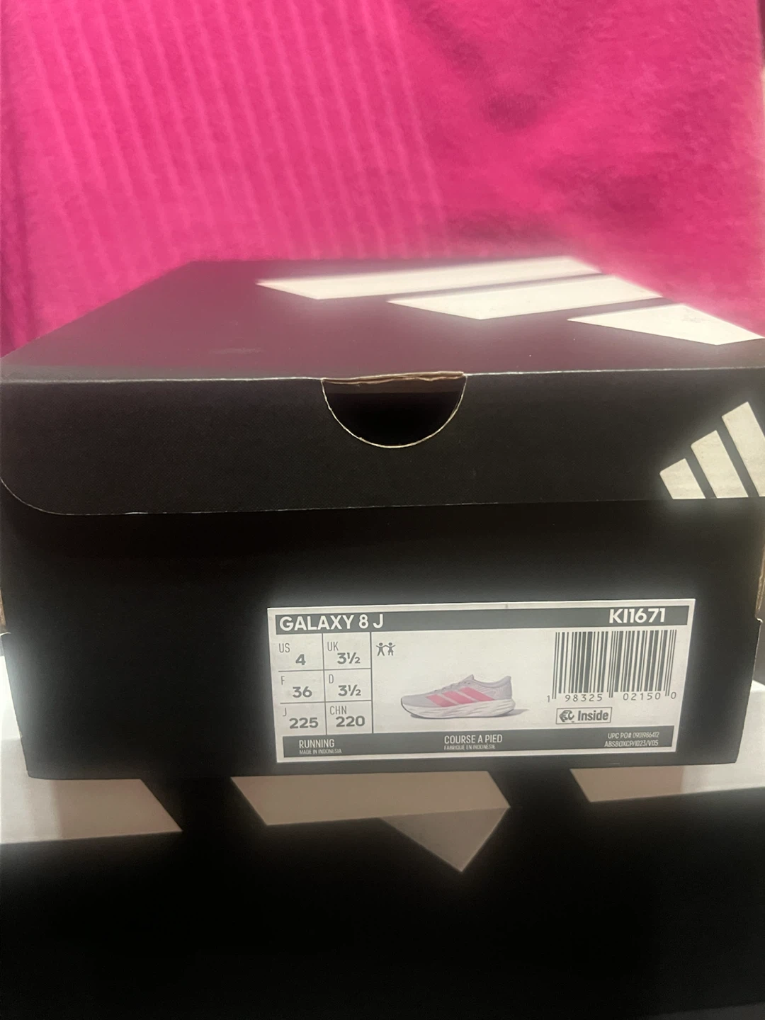 Adidas Galaxy 8 J Running Shoes - Grey/Pink - photo 3