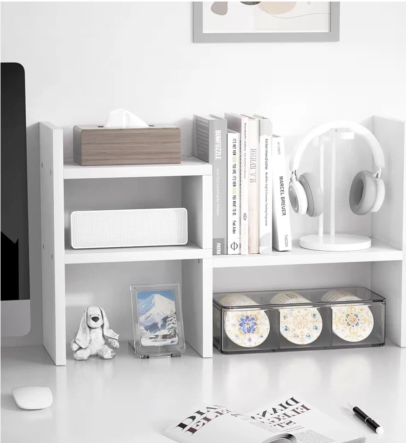 Desktop Organizer & Adjustable Wood Display Shelf - photo 4