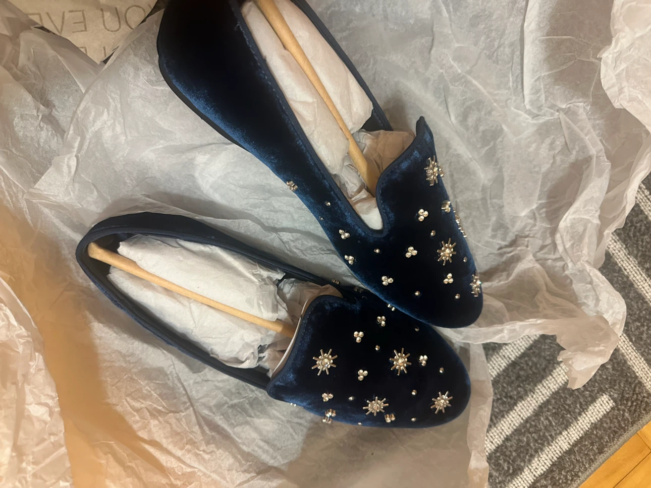 Birdies The Starling Royal Blue Crystal Loafers Size 9 - photo 4