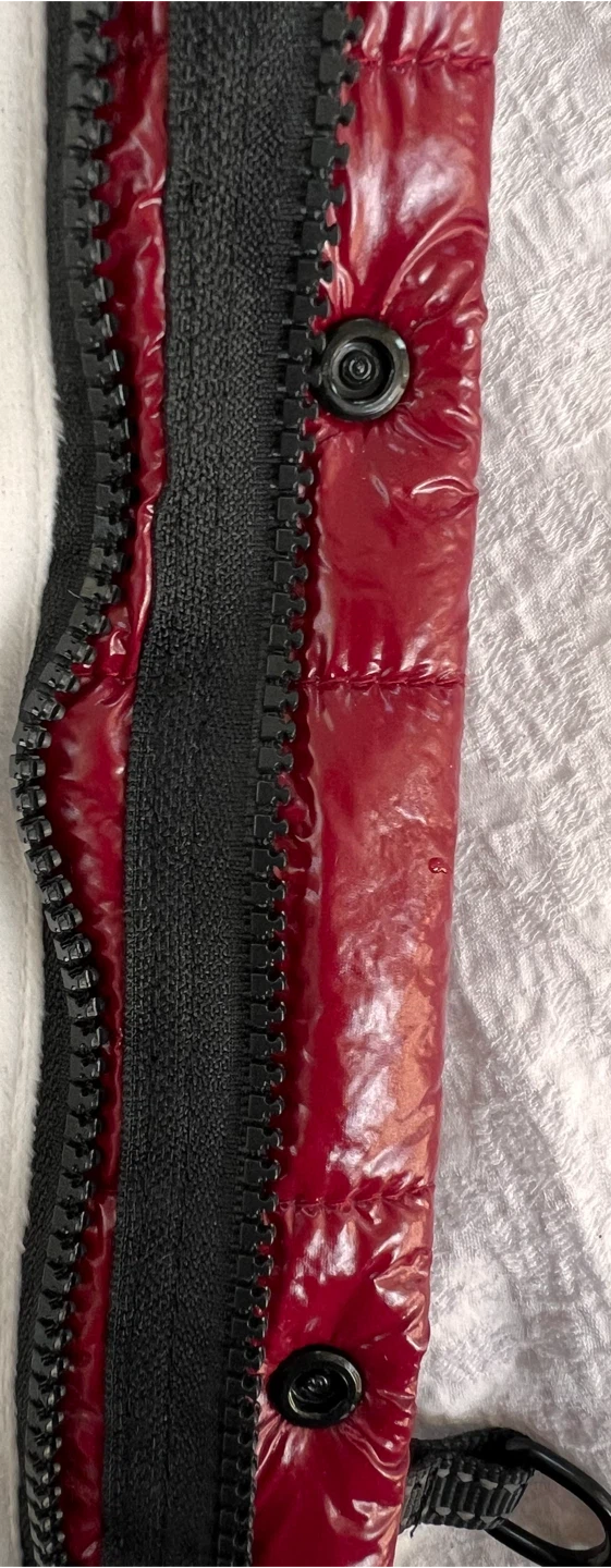 Red Puffer Dog Jacket - Size M - photo 4