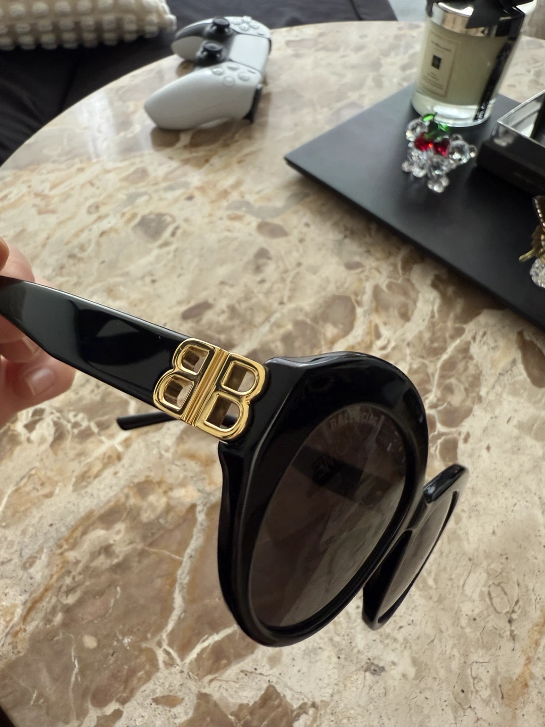 Balenciaga Black Cat-Eye Sunglasses