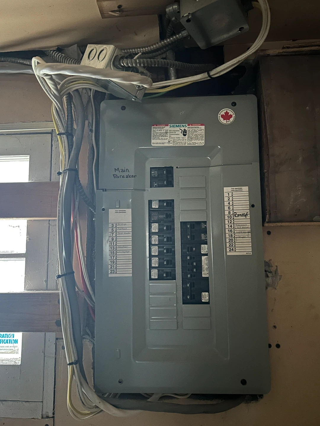 Siemens Main Breaker Electrical Panel