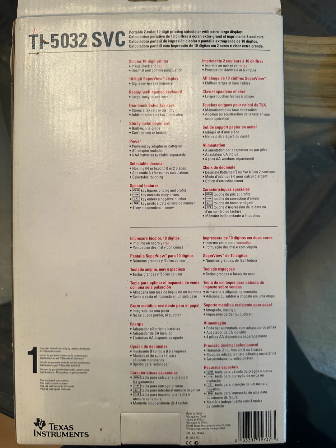 Texas Instruments Printing Calculator - photo 2