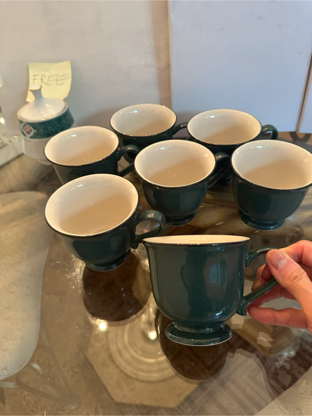 Set of 7 Dark Green mugs - photo 2