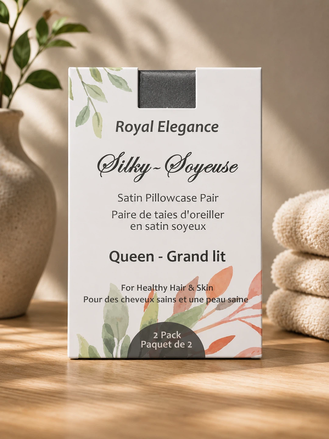 Silky Satin Pillowcase Pair Queen - photo 2