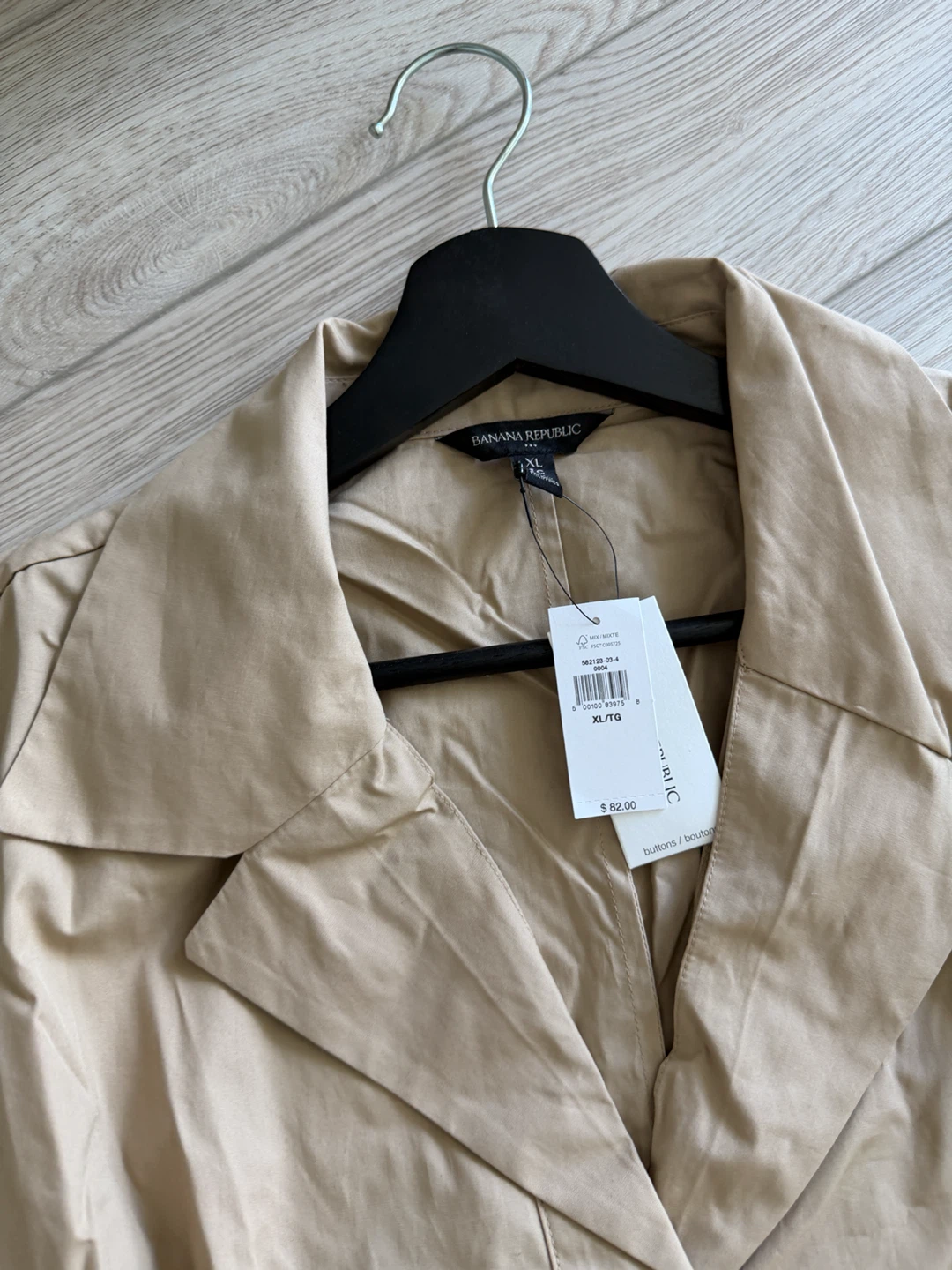 Banana Republic Tan Button-Up Tie-Front Shirt - photo 4