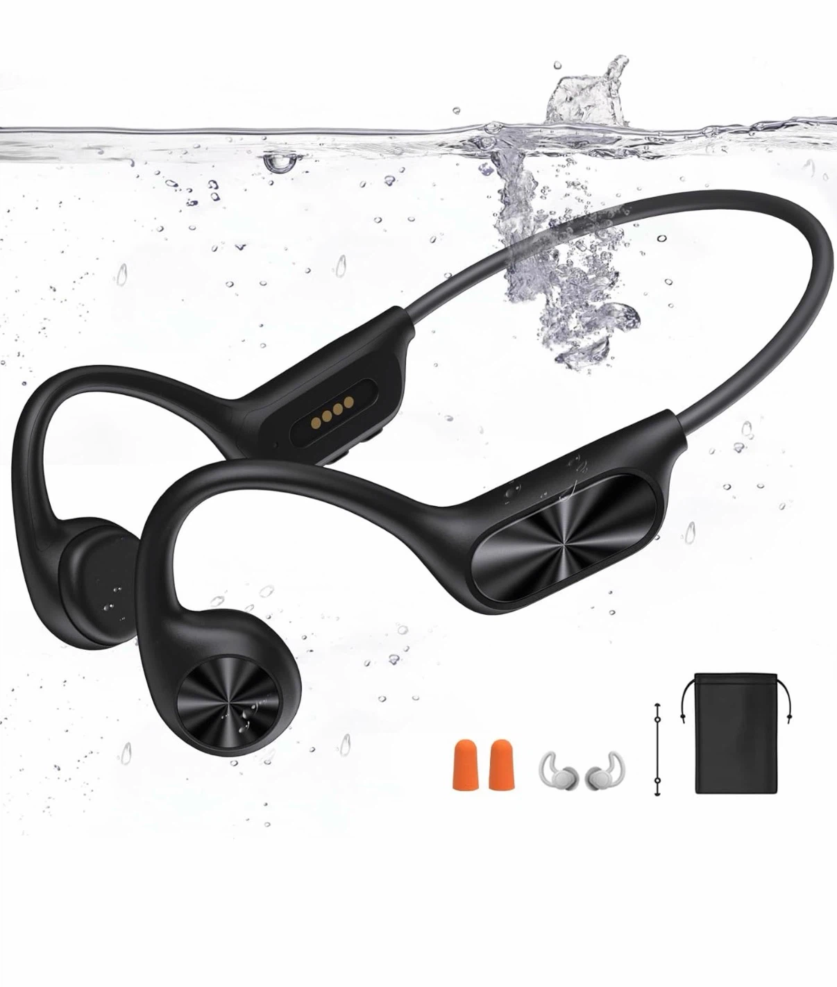 DnniaKkm Bone Conduction Headphones - Black
