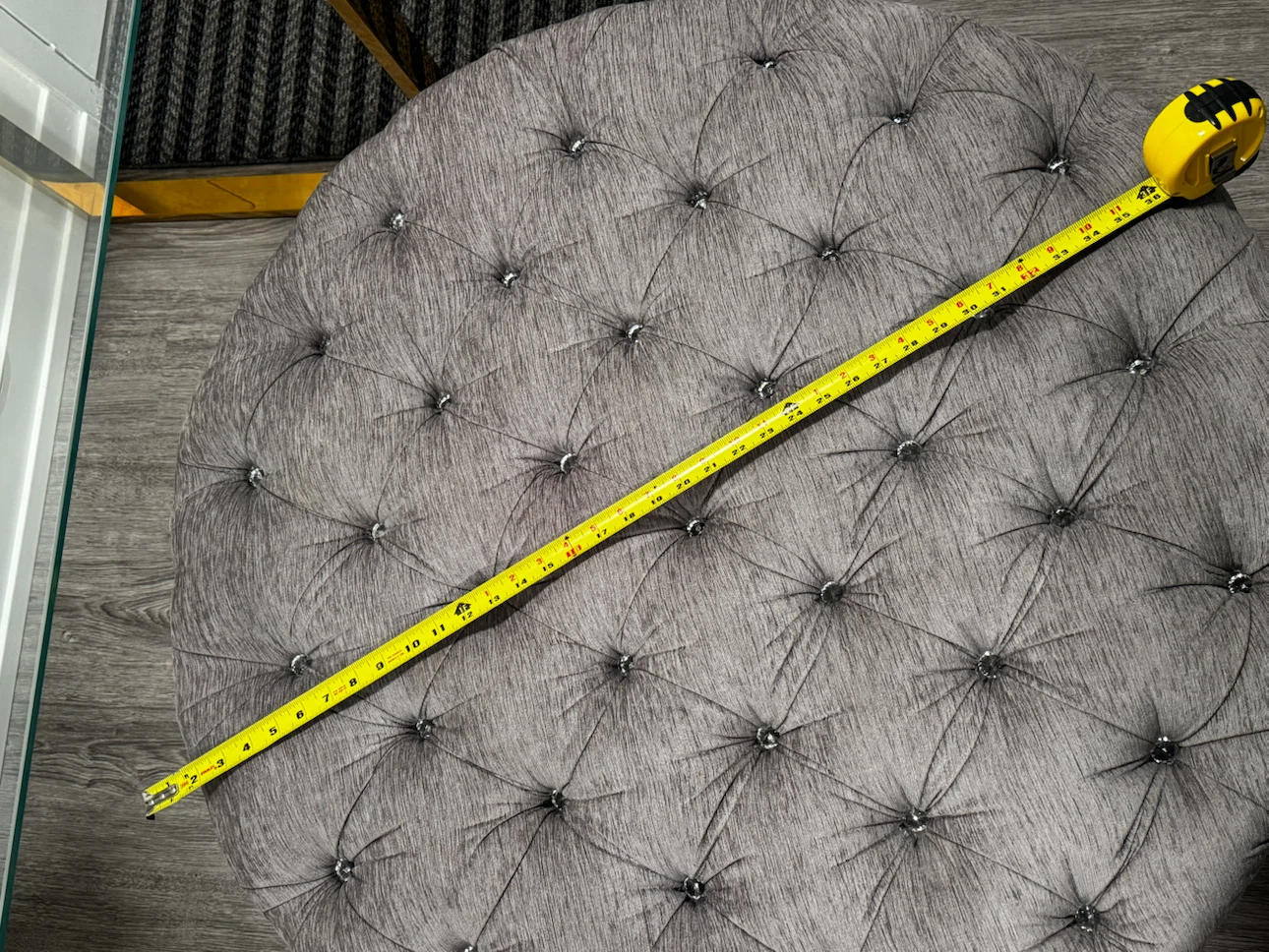 Tufted Ottoman Round Footstool