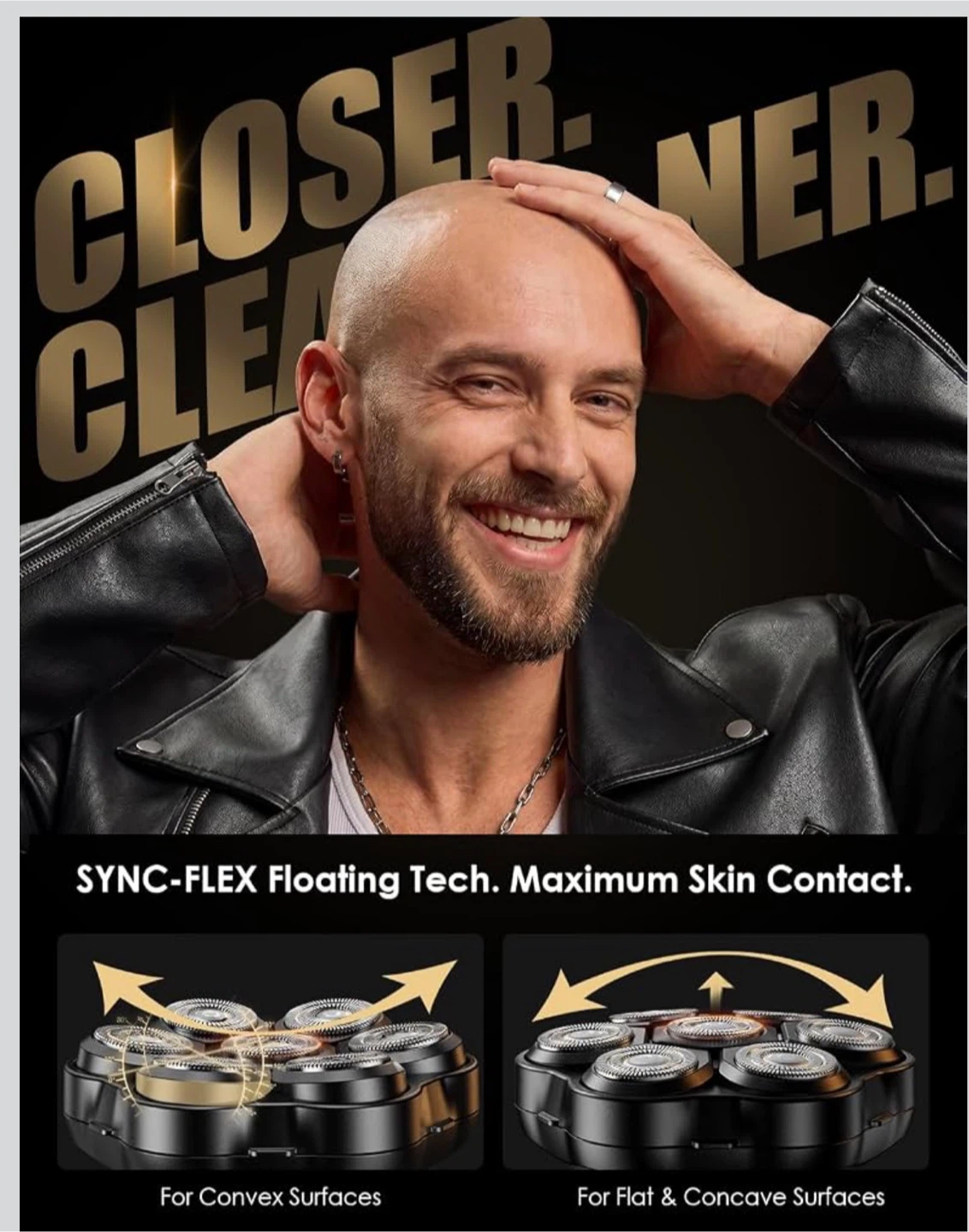 TEKARC Head Shaver for Bald Men - Black & Gold - photo 3