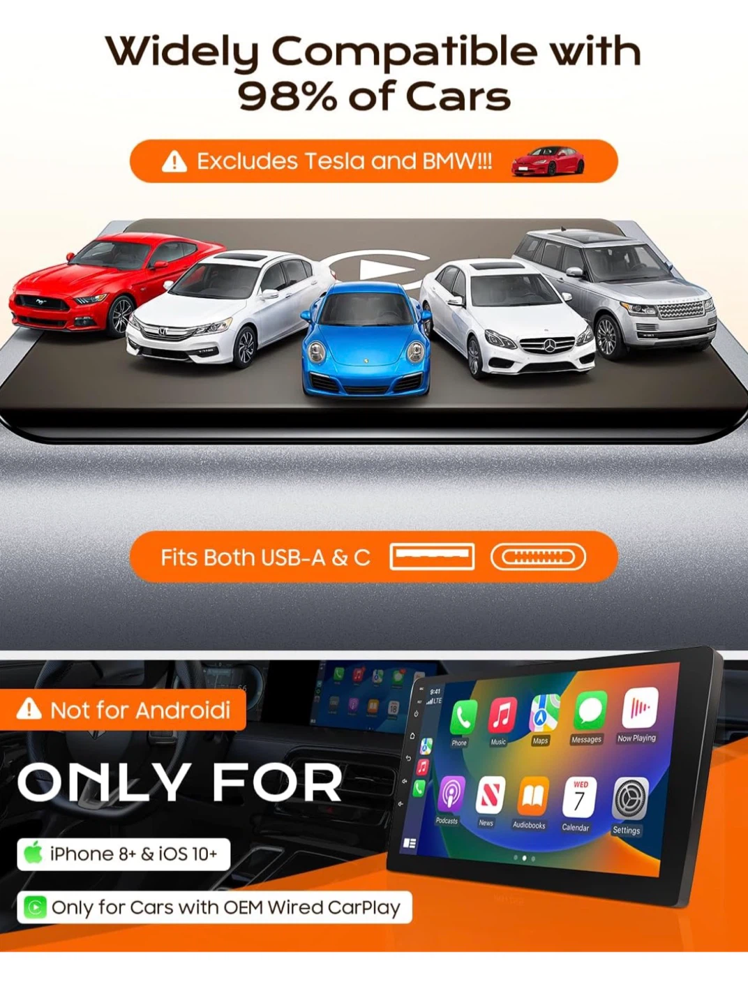 Mini Wireless CarPlay Adapter for iPhone - Gray - photo 4