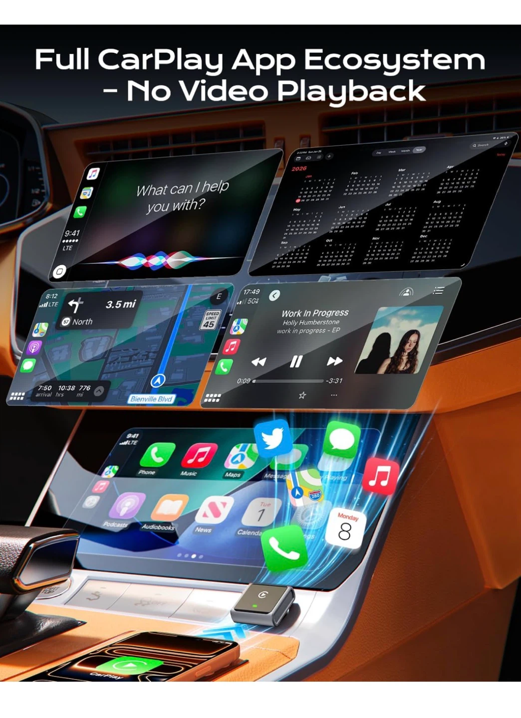 Mini Wireless CarPlay Adapter for iPhone - Gray - photo 5