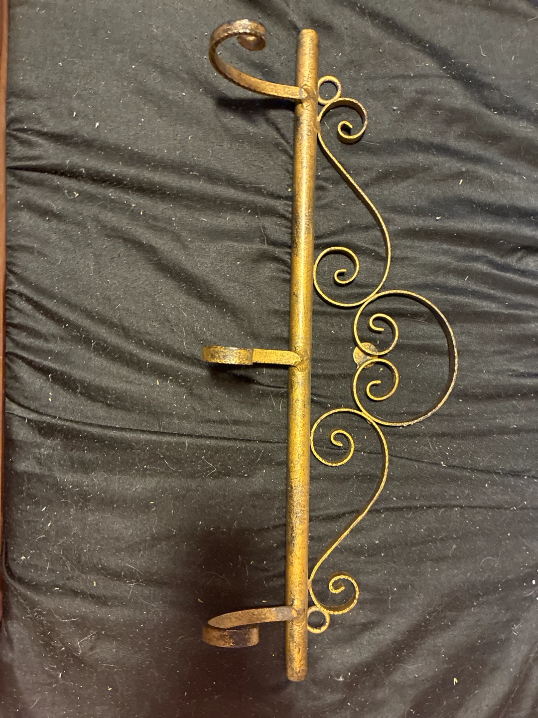 Gold Metal Scroll Wall Sconce Holder
