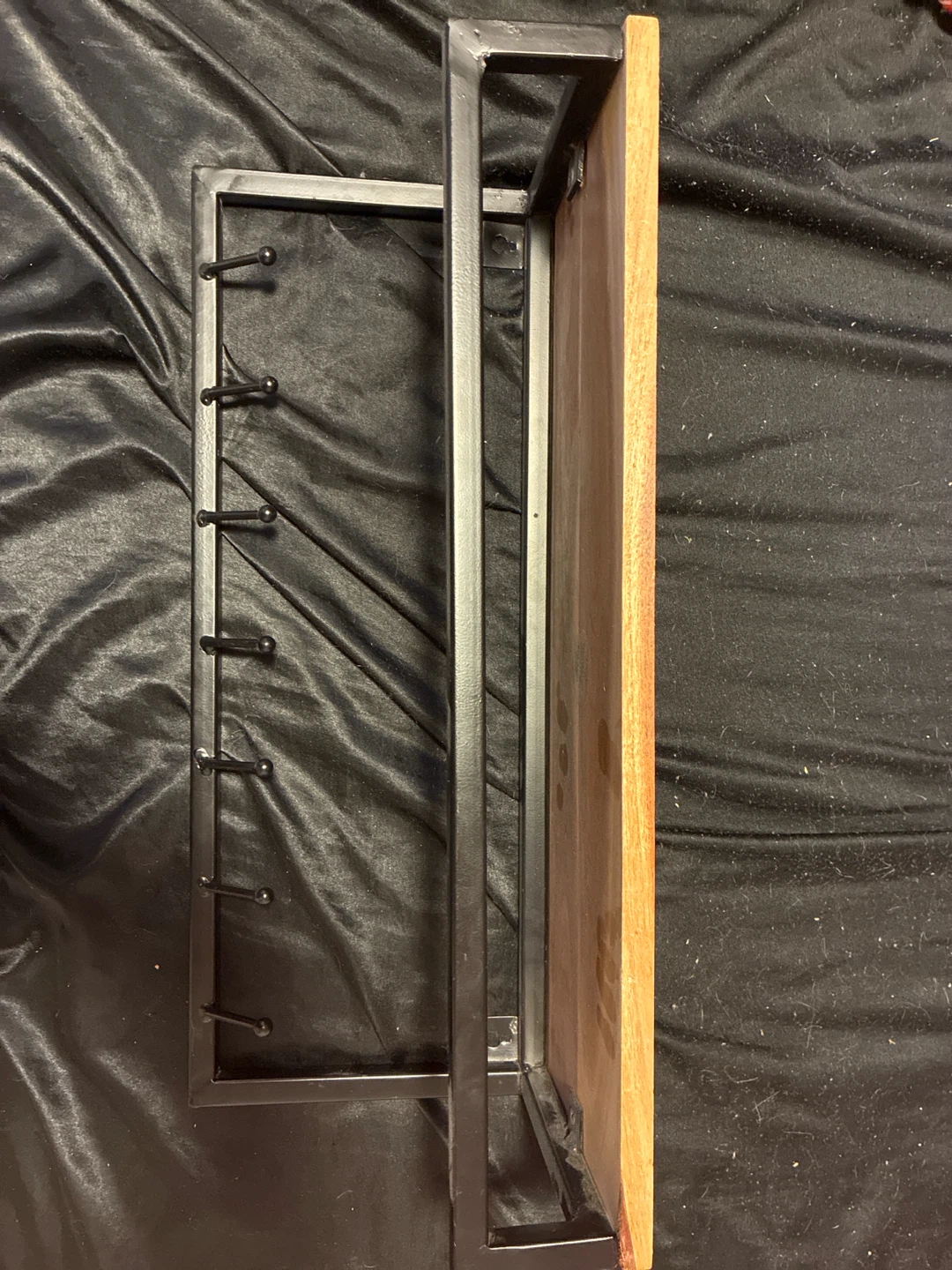 Wall Mounted Key Holder Rack with Wooden Board