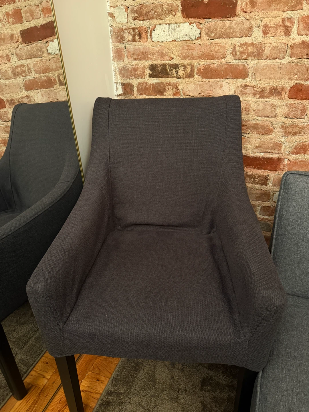 Comfy gray armchair