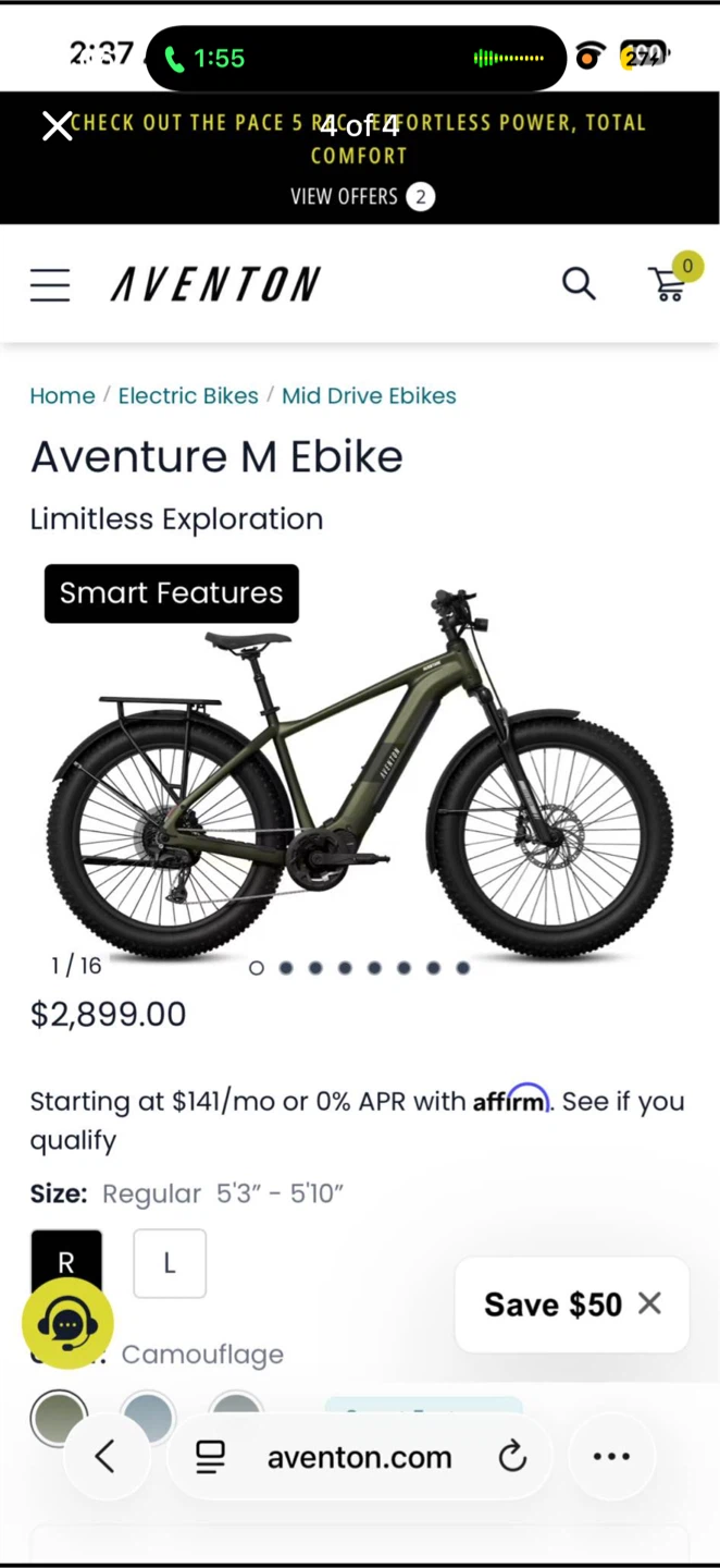 Aventon Aventure M Ebike - Regular 5'3" - 5'10" - Camouflage - photo 3