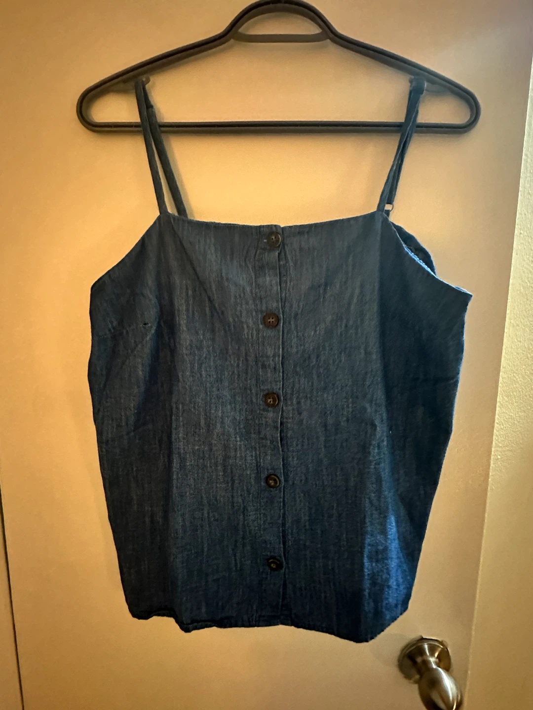 Old Navy Button-Front Denim Tank Top - Medium