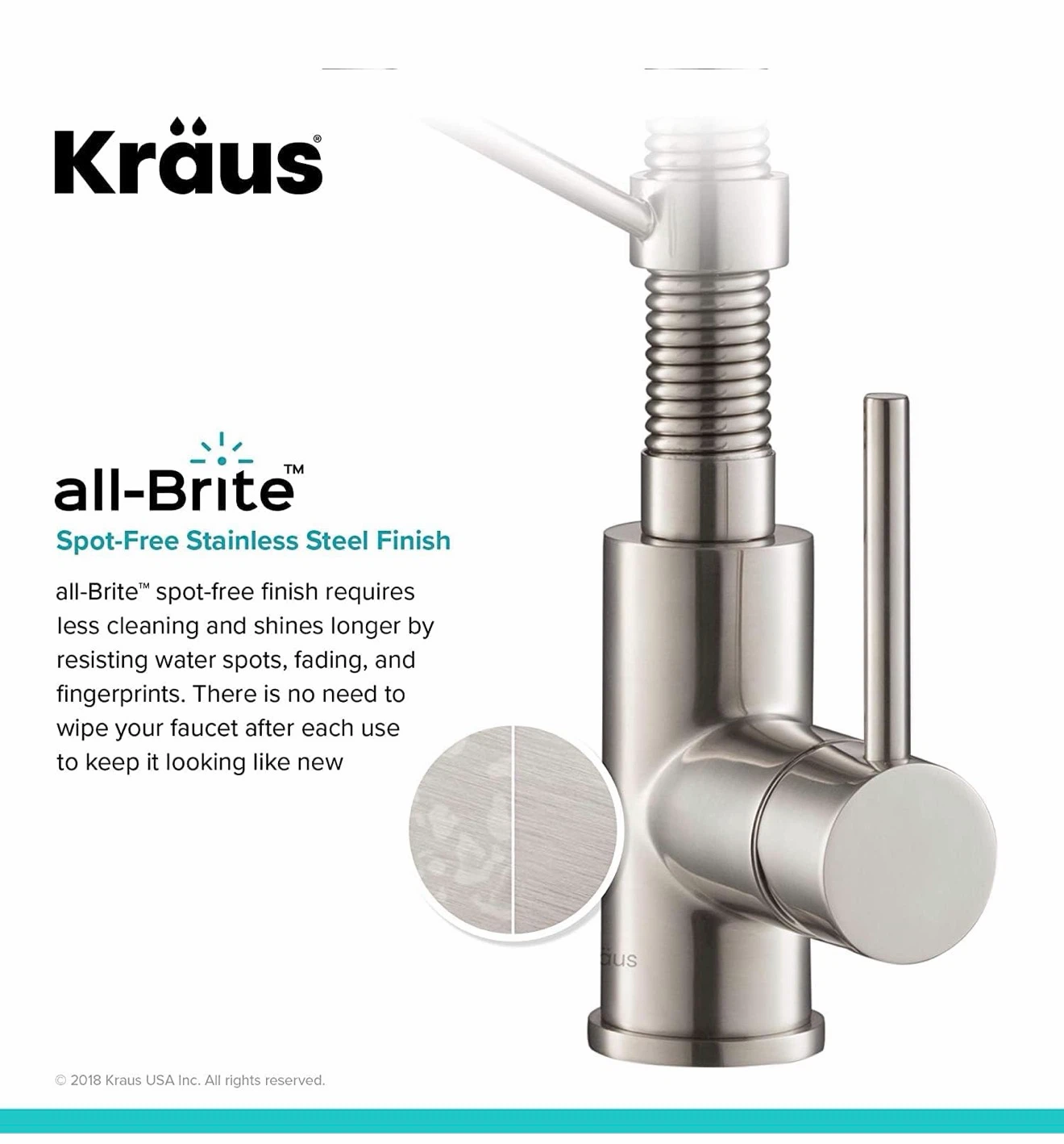 Kraus Spot-Free Stainless Steel Kitchen Faucet - photo 3