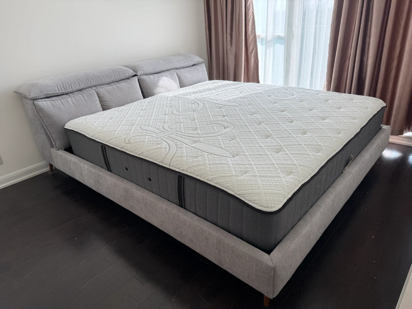 Structube King Bed Frame with Mattress