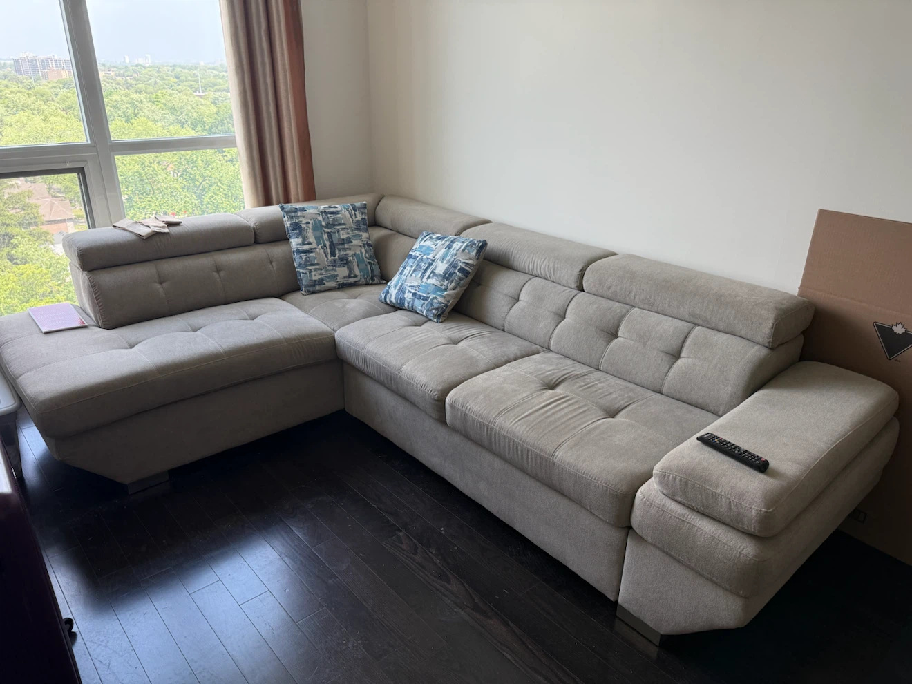 The Brick Sectional Sofa Bed with Reclining Chaise