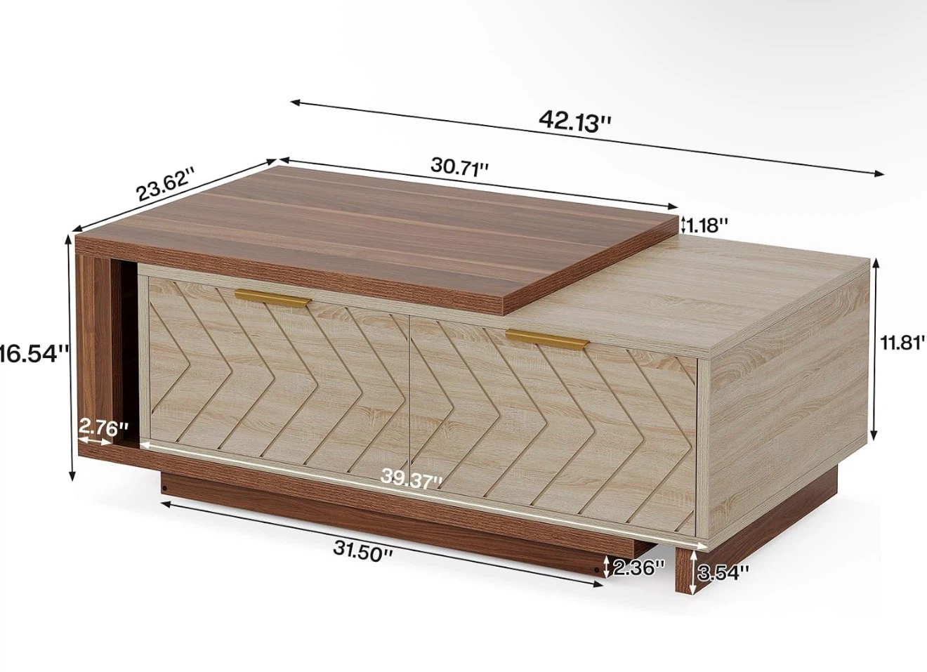 Modern Coffee Table with Storage - photo 3