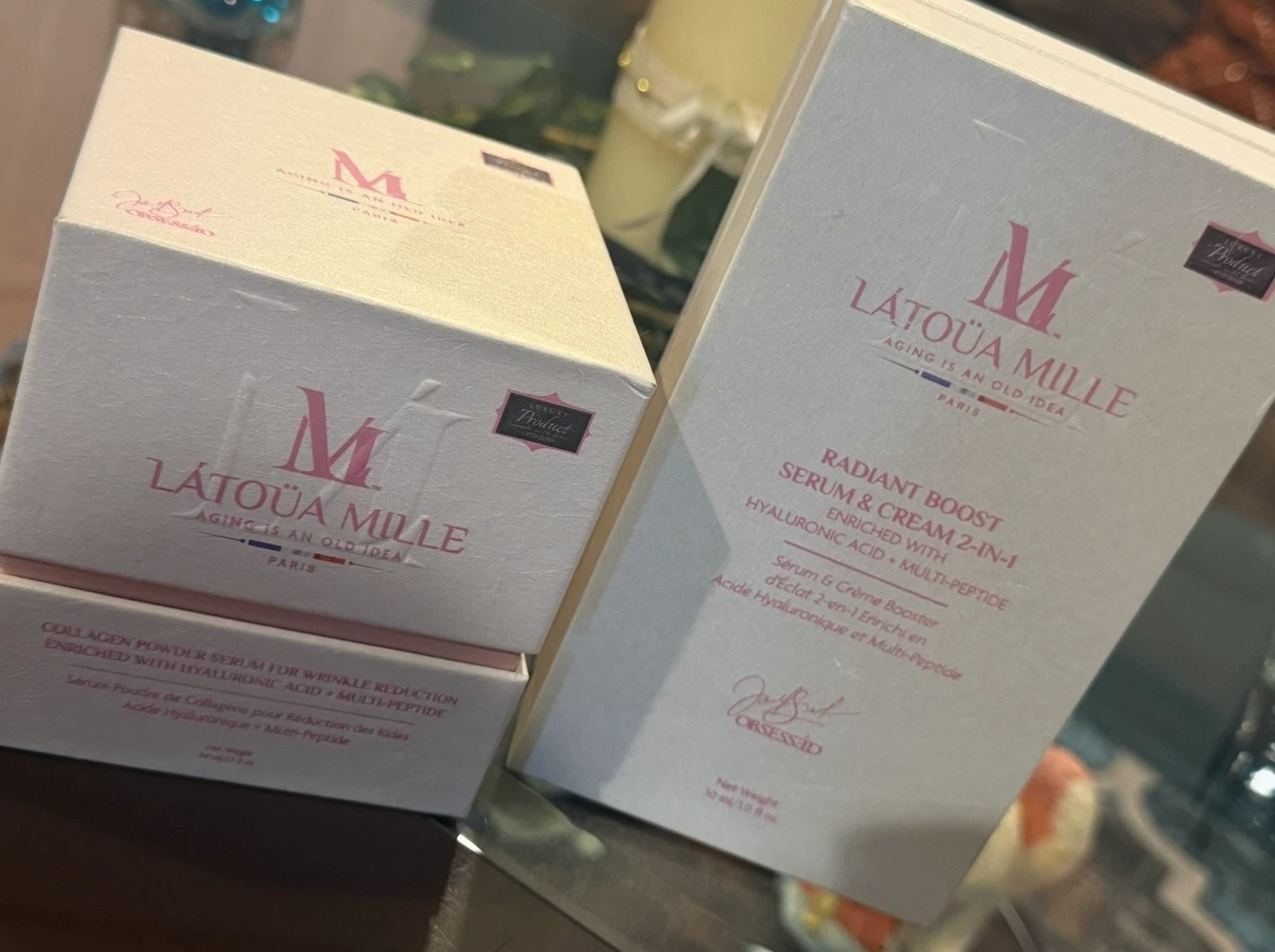 Radiant Boost Serum & Cream and Collagen Powder Serum